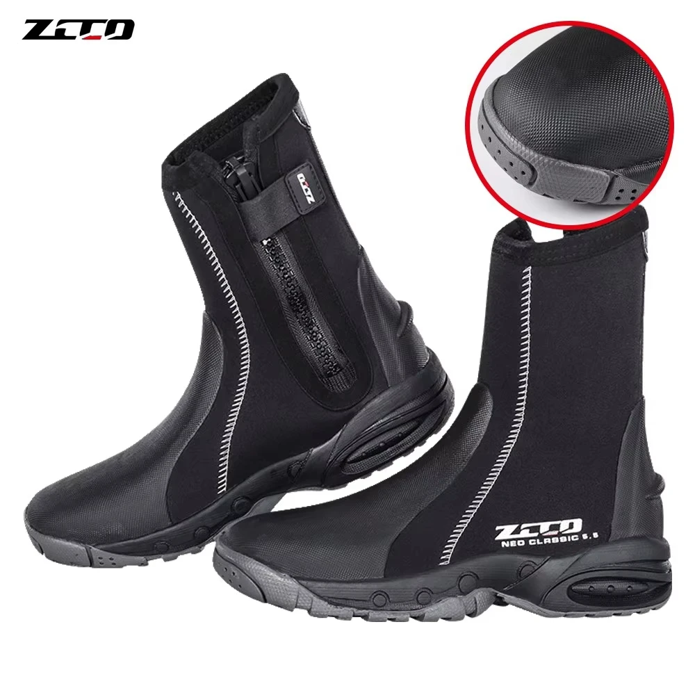 5MM Neoprene Boots Wear-resistant Upstream Shoes Windsurf Underwater Fishing Kitesurf Equipment Beach Shoes Snorkeling Men