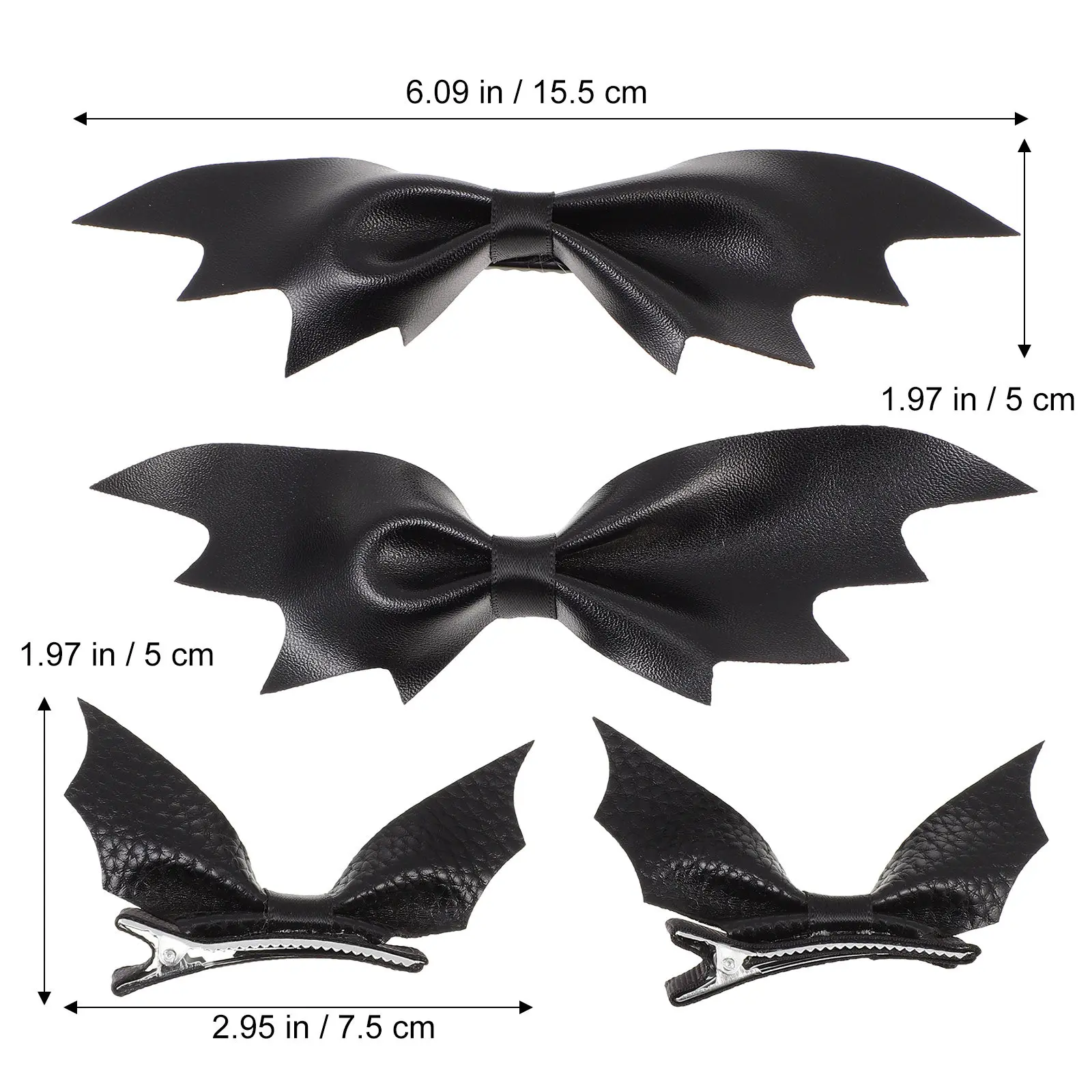 4Pcs Bat Wing Hair Clips Gothic Chic Vibrating Halloween Hair Accessories for Women Party Cosplay Masquerade Stage