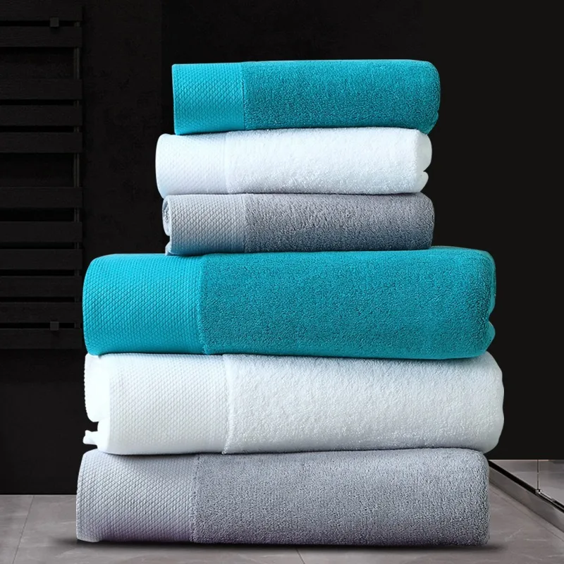 Towel bathroom pure cotton satin sauna room gym towels machine washable rectangular large beach towels absorbent