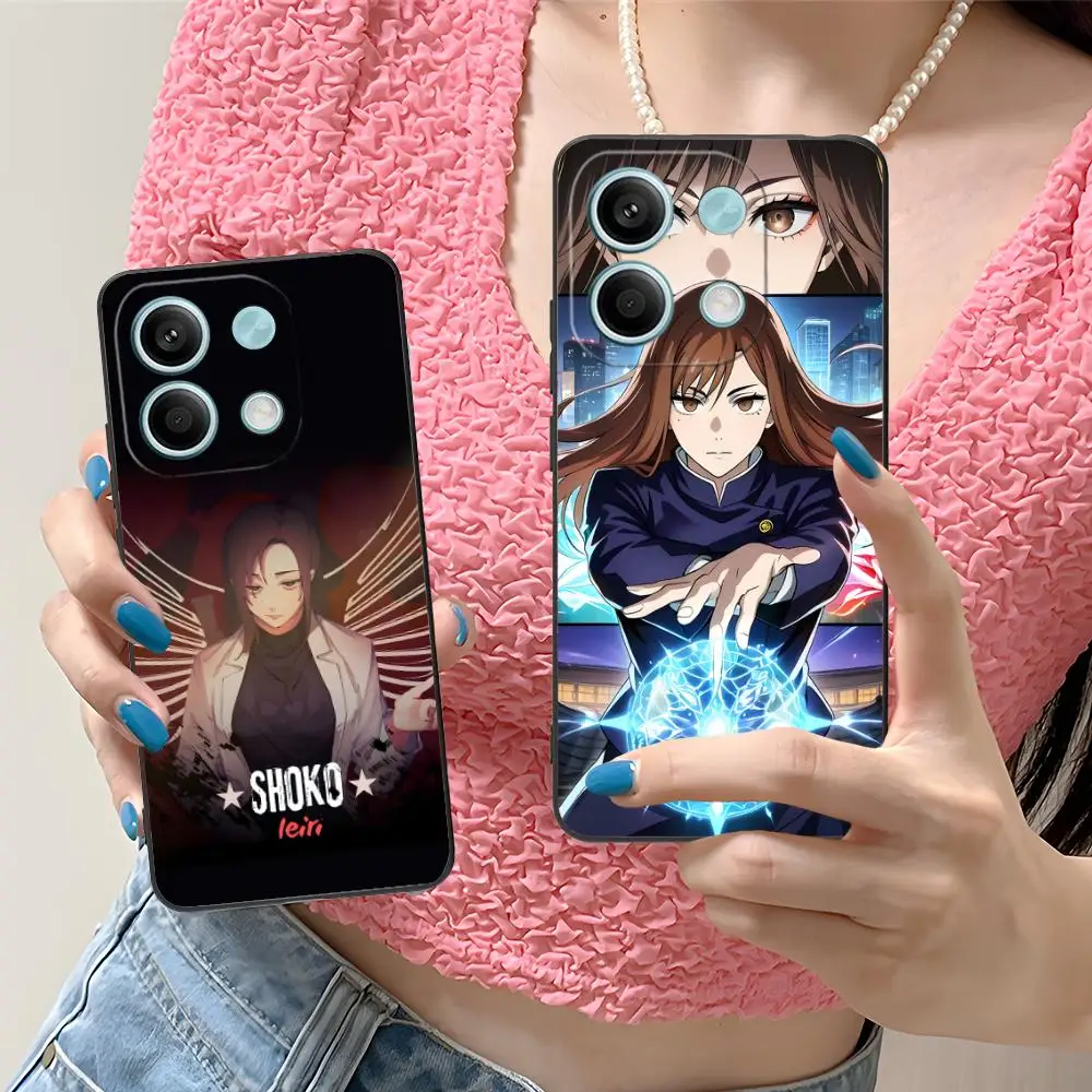 

Чехол для телефона Jujutsu Kaisen Shoko Leiri для Xiaomi Redmi Note 14 13 12 11 A5 3 2 1 Pro Plus 4G 5G с цветным принтом, чехол для мобильных телефонов