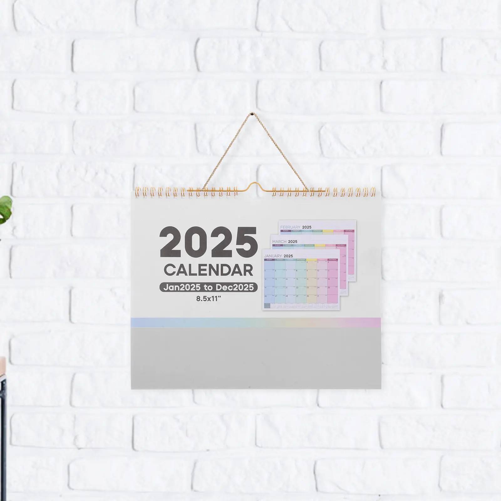 

English Small Wall Calendar Creative European Style Clear Printed Monthly Hanging Planning Office Calendar Wall Calendars