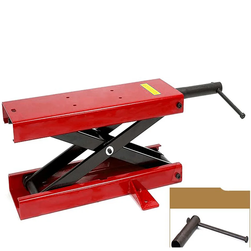 500KG Scissor Hoist Jack Lifting Cranes Motorcycle Repair Stand Center Scissor Lift Hoist Workshop Bench Lifting Tool(450*150mm)