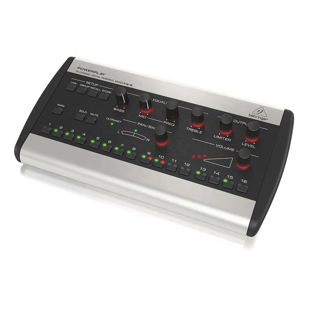 Personal Mixer Behringer Powerplay P16-M Personal Mixing System 16-Channel Mixer For Studio & Stage