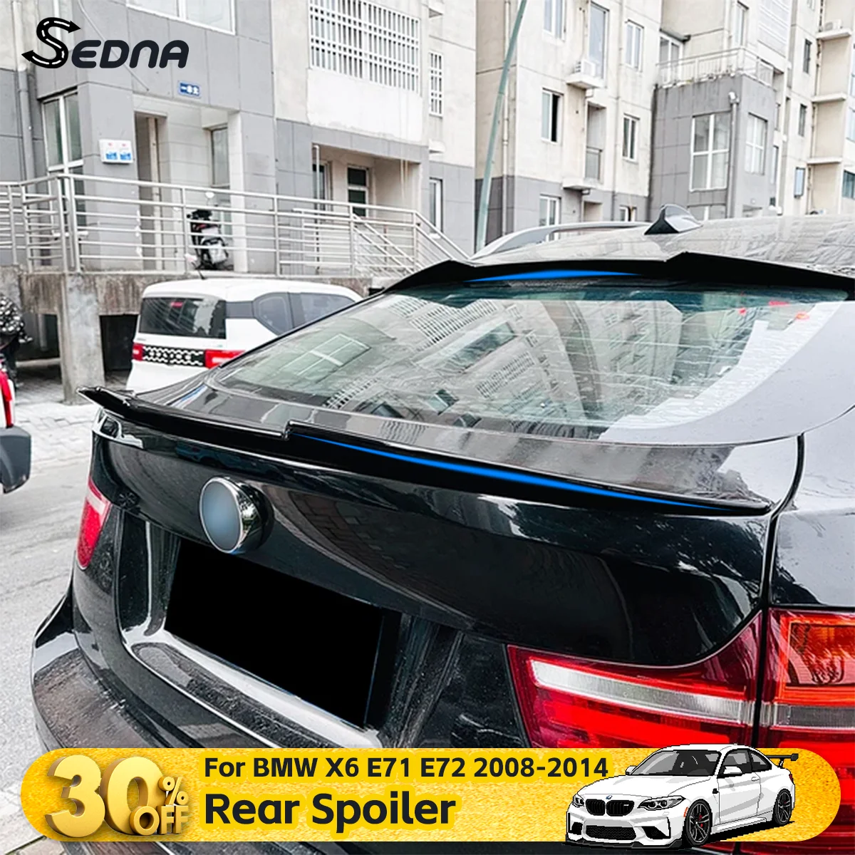 

Задний спойлер на крышу, крышка багажника, губа для BMW X6 E71 E72 2008-2014, отделка в стиле лезвия, автомобильные аксессуары, модификация, внешние детали