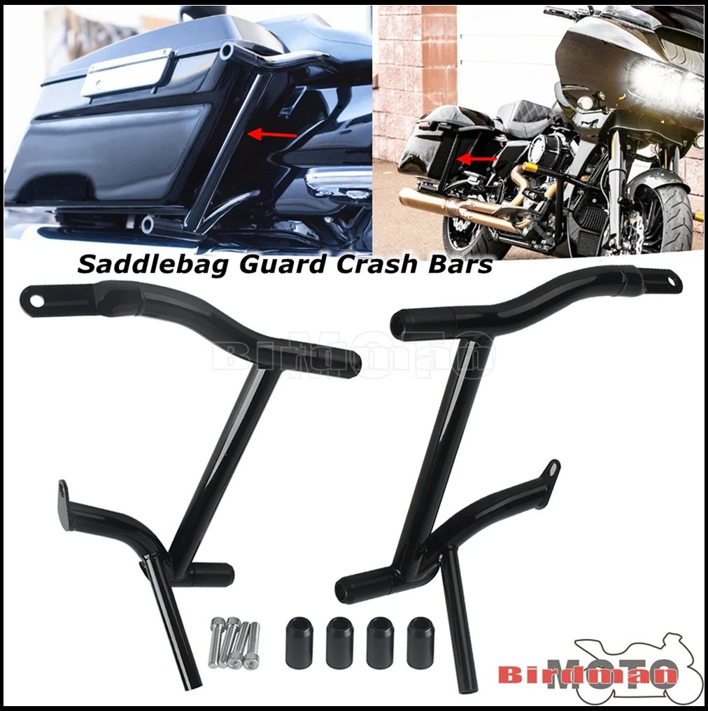 For Harley Touring Saddlebag Rail Guard Protector Fit Street Glide Electra Glide Road King Road Glide Rear Saddle Side Crash Bar