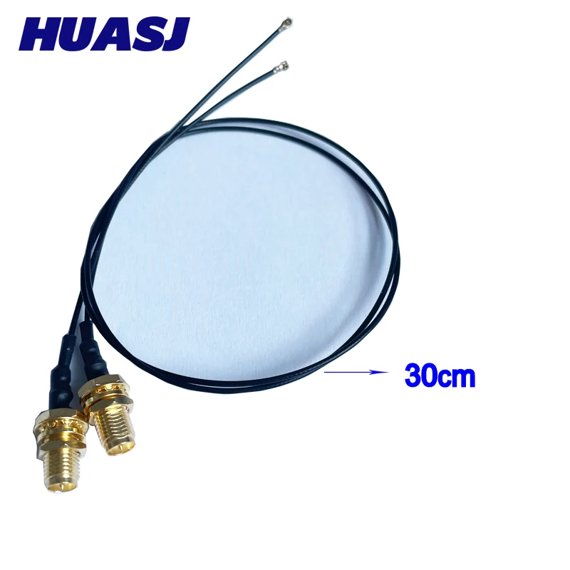 2x6DBi SMA External Antenna  With IPEX MHF4 Extension Cable 2.4GHz 5GHz Dual Band For M.2 Wifi Card Intel AX200 AX210 BE200