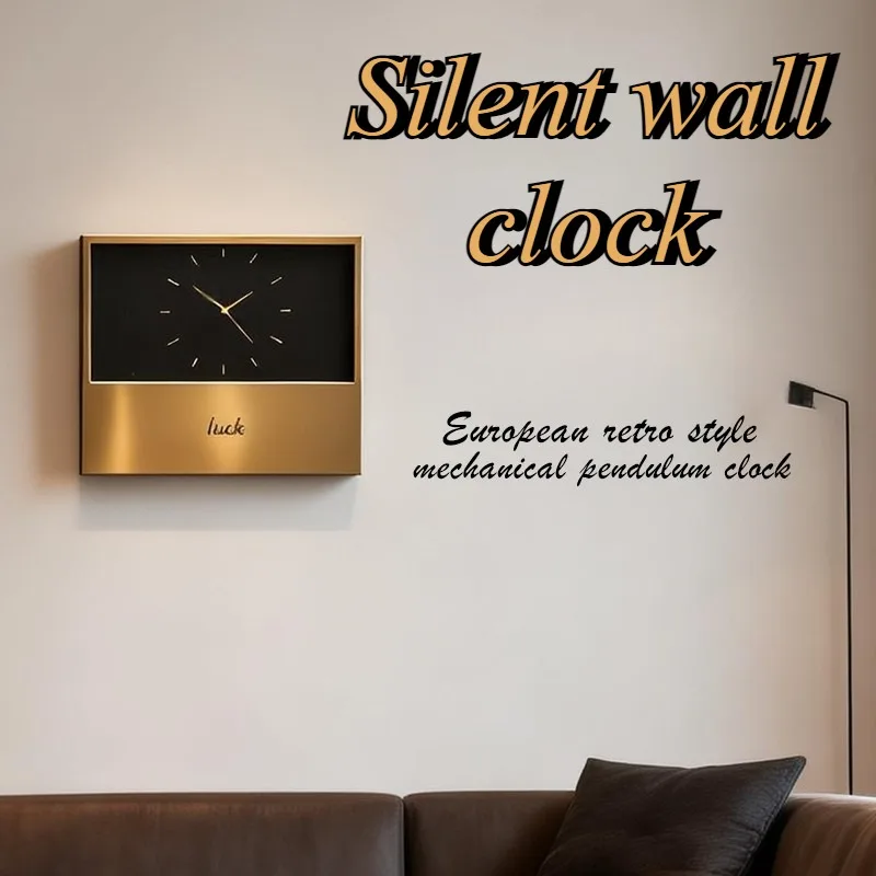 Silent Wall Clock Vintage Elegant Art Wall Clocks Luxury Metal Office Clock Bedroom Living Room Pointer Watch Home Decoration