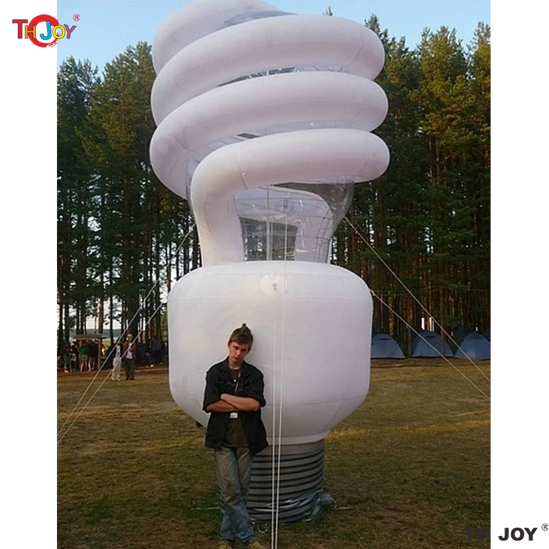 大型模擬照明インフレータブル電球 3m/4m 高さ カスタマイズされた吊り下げランプバルーン コンサート天井用ライト付き