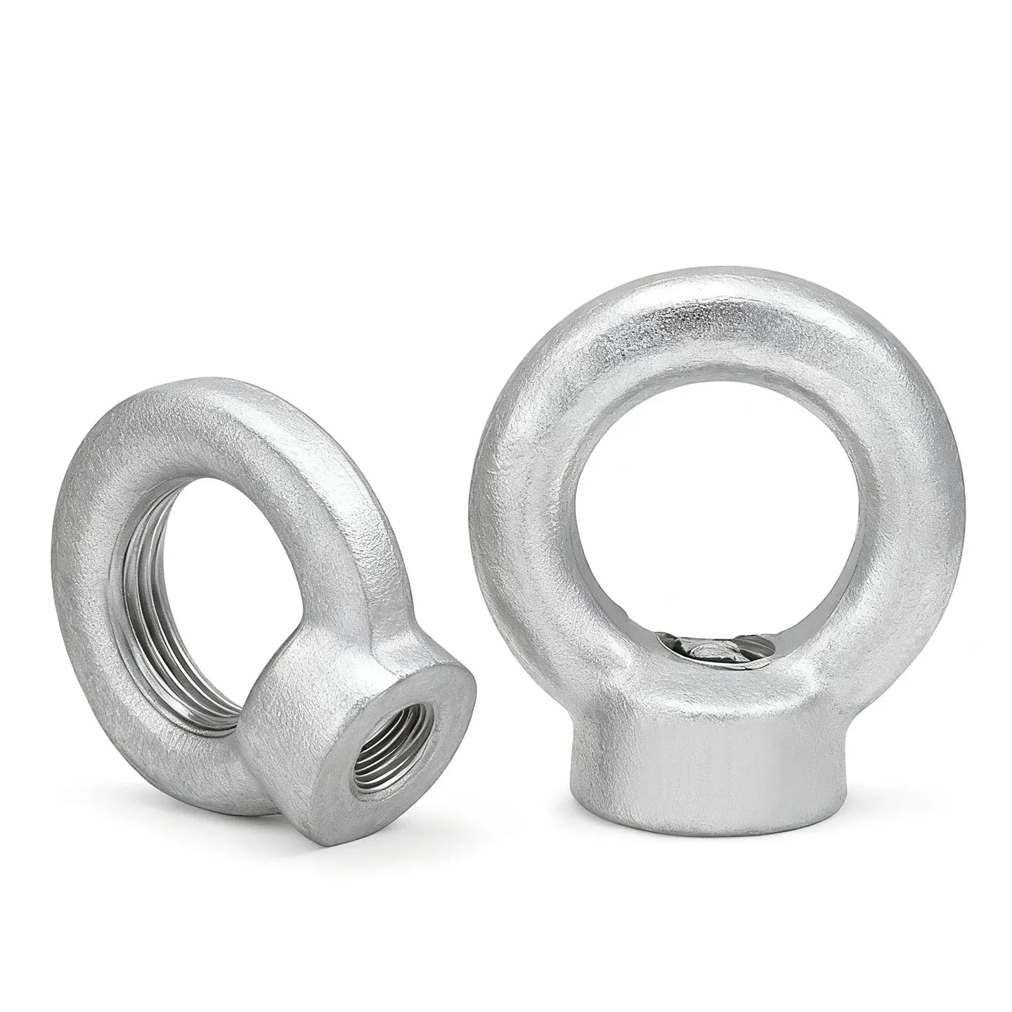 1pcs/lots Carbon Steel White Zinc Plated Lifting Eye Nut M6 M8 M10 M12 M14 M16 M18 M20 Ring Eyebolt Ring Hooking Nut Screws
