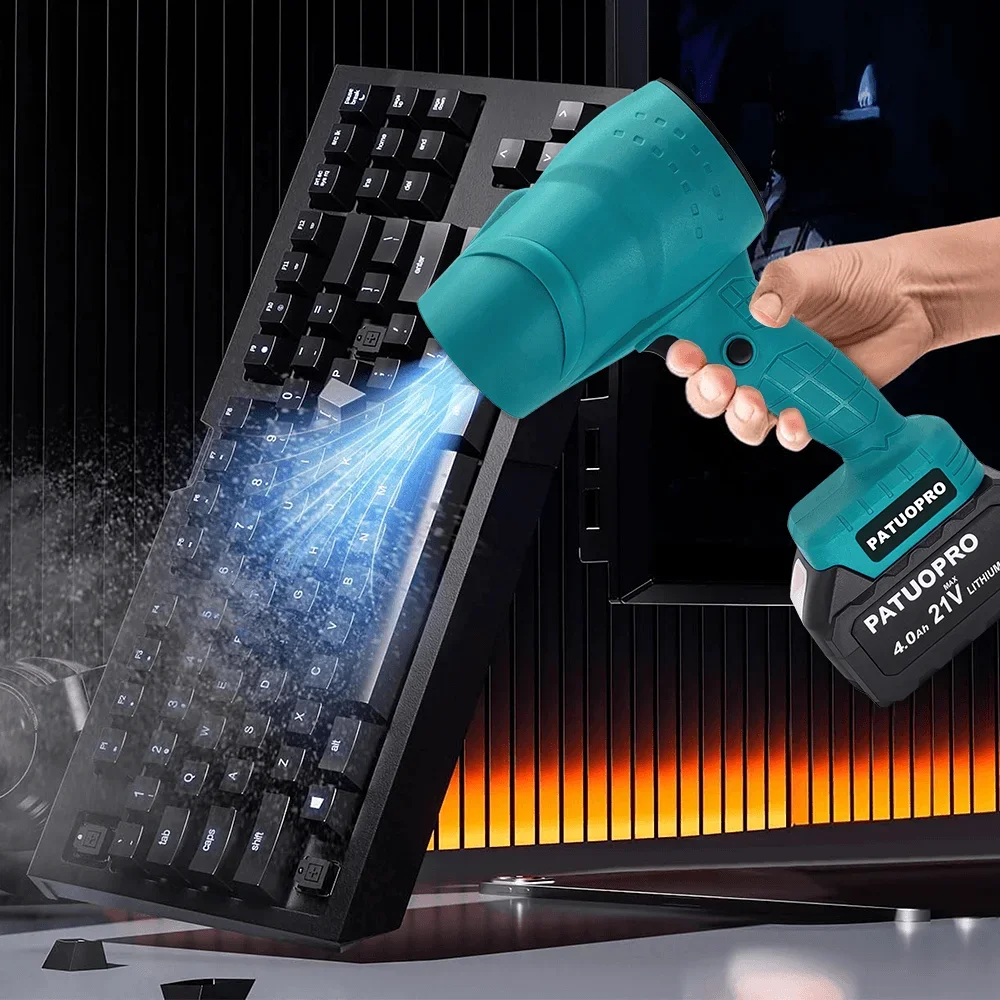 Imagem -06 - Patuopro Handheld Turbo Jet Ventilador Poderoso Limpador de Carro Multifuncional Elétrico Ventilador Poeira Ferramentas Limpeza para Makita 18v Bateria