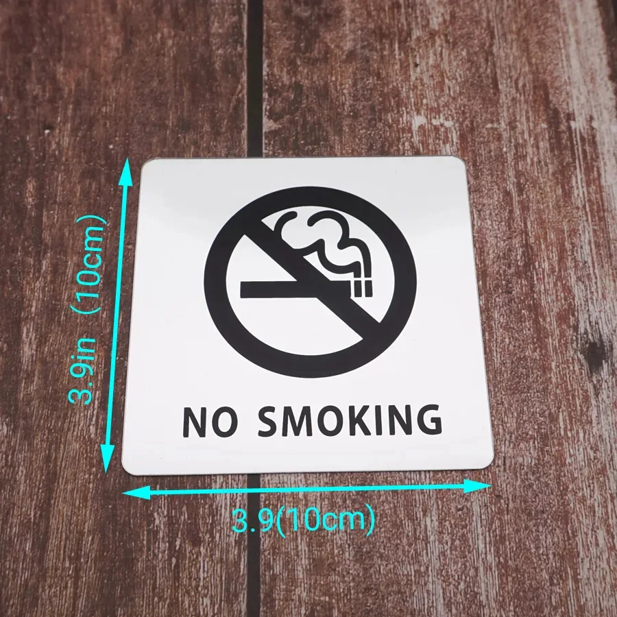 

No Smoking Sign Business Acrylic Stickers Self-adhesive for Public Restrooms Office Labels