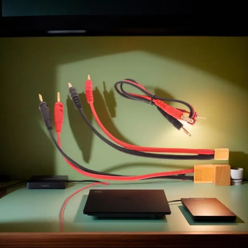 

Силиконовый провод для аккумулятора Lipo, 14AWG с разъемом XT30/60/90 T, зарядный кабель с разъемами типа «банан» 4,0 мм, 15/30 см
