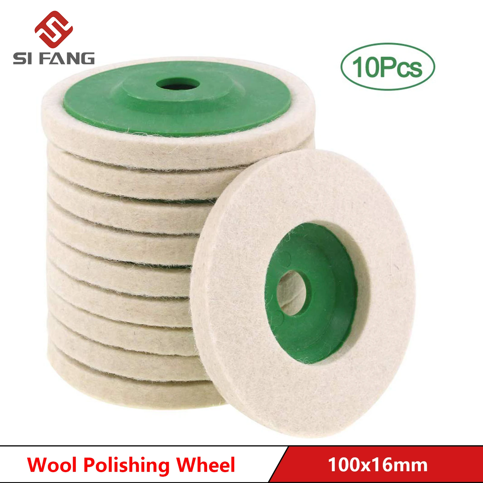 

10pcs Wool Polishing Wheel Buffing Pads Angle Grinder Wheel Felt Polishing Pad Disc Accessories For Metal Marble Glass Ceramics