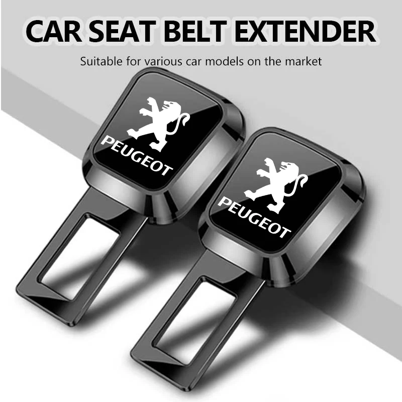 Car Seat Belt Extender Protection Extend Plug Accessories For Peugeot 207 208 2008 3008 307 308 206 407 508 5008 106 107