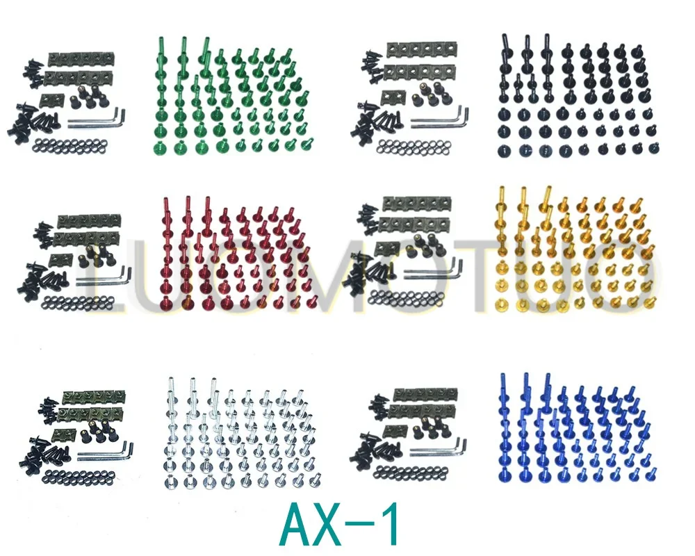 

Motorcycle Complete Fairing Bolts Kit Bodywork Screws For Fit HONDA AX-1(NX250J / K / R / R3) 87-89