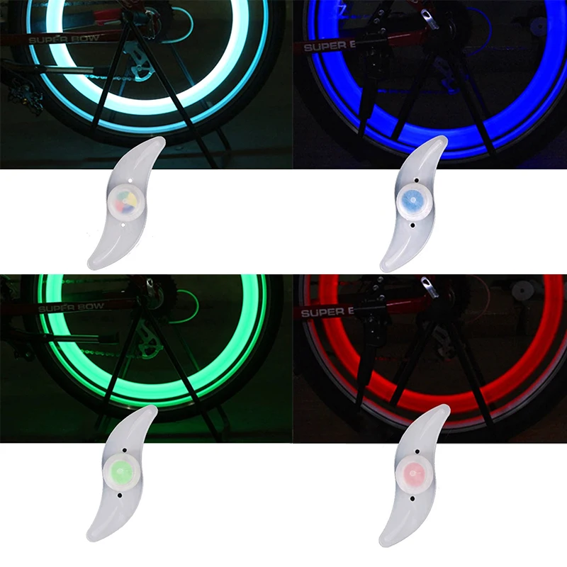 1pc Bicycle Spoke Lights Colorful Wheel Lights Safety Warning Lights for Night Cycling Mountain Bike