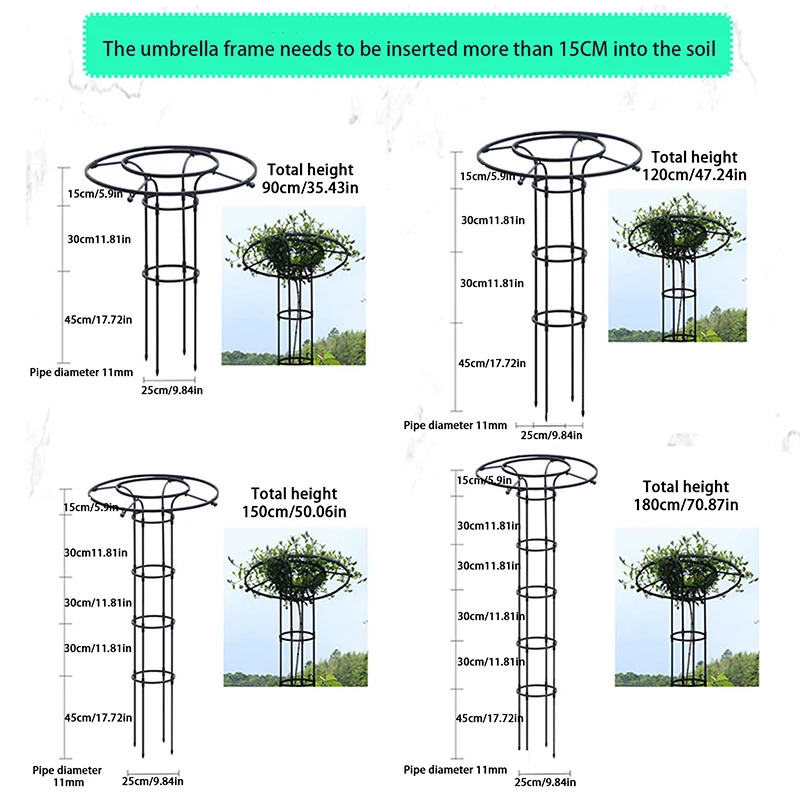 Krata ogrodowa Parasol Wieża Roślina Krata do roślin pnących Wspornik kraty DIY Wspinaczka Krata Doniczki Wsporniki