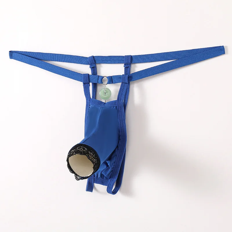 سيسي الملابس الداخلية الرجال مثير بيكيني ثونغ مفتوحة الفيل الأنف الحقيبة g-سلسلة مفتوحة الجبهة Tangas الانتفاخ تعزيز الملابس الداخلية مثلي الجنس Underpant #5