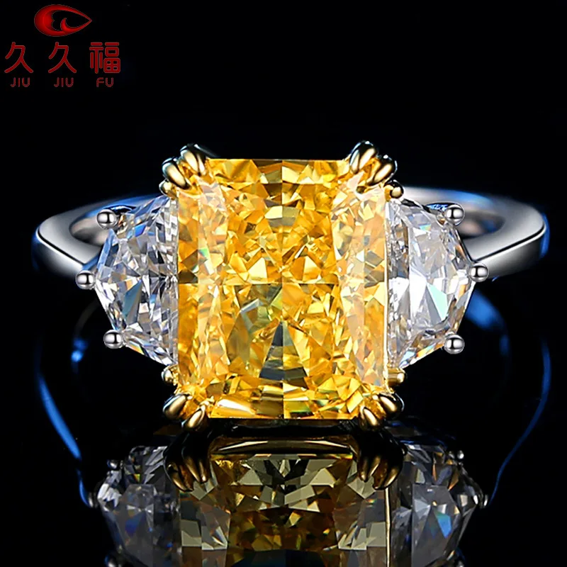 Ice Texture Ring For Women Moissanite PT950 Platinum,Ice crystal texture,rich light refraction and unique charm