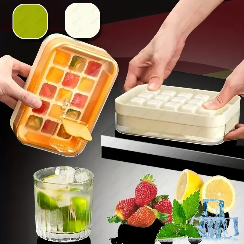 4/2/1 قطعة قالب مكعبات الثلج سريع التجميد سريع الصحافة قابلة لإعادة الاستخدام سيليكون علبة ثلج لمشروبات الكوكتيل المنزل المطبخ بار الاستخدام الصيفي #1