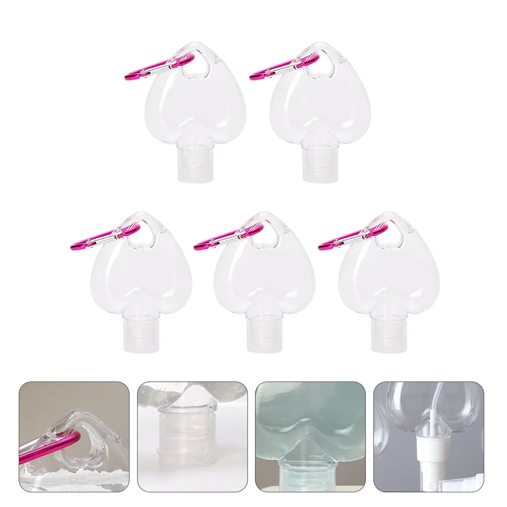 5 Pcs Love Hook Bottle Subpackage Bottles Empty Container Storage Plastic Refillable Spray