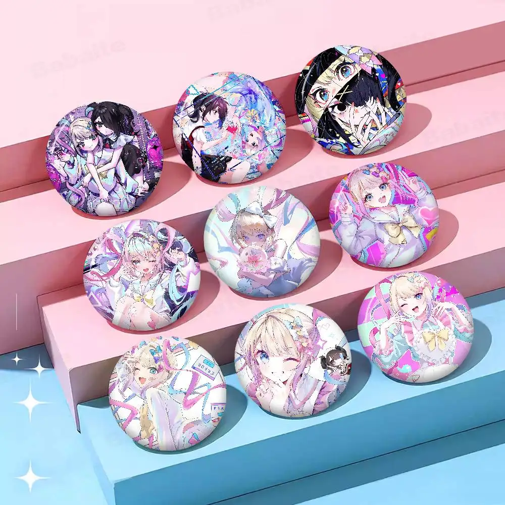 Cool Pink Needy Girl 58mm Cute Series Pins Funny Badge Interesting Cartoon Animals Brooches Backpack Clothes Gift Accessory