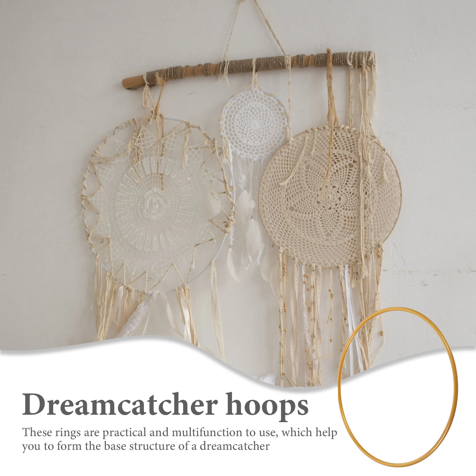 

Hoop Dreamcatcher Accessories Iron Ring Decoration Wreath Making Supplies Rings