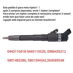 0445110520 504389548 Metade um injetor, duas compras separadas exigidas para a expedição, deve contactar o vendedor antes da compra