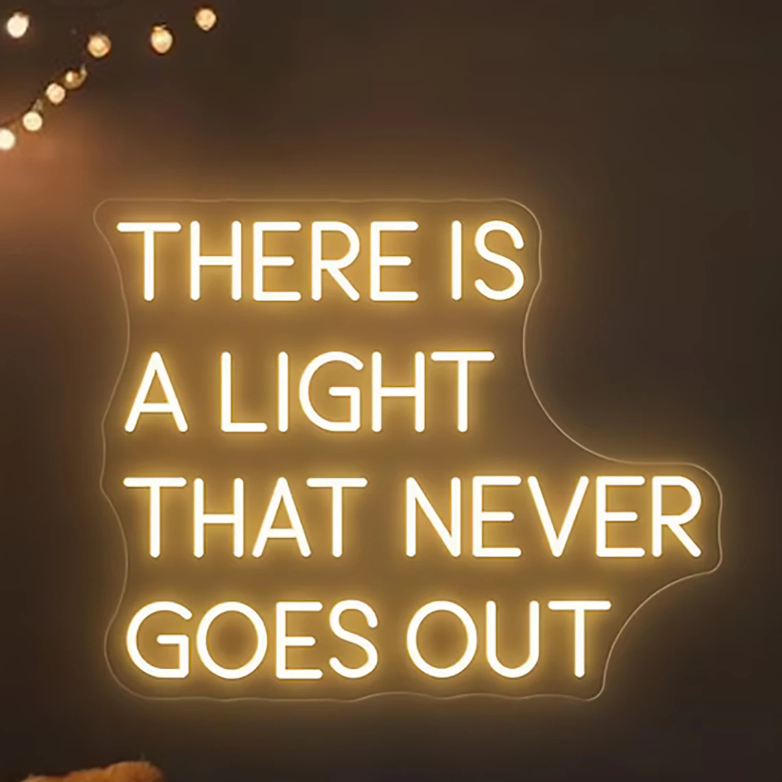 There Is A Light That Never Goes Out Neon Sign Custom Quote Neon Bedroom Home Wall Decor Quote Wall Art Personalized Birthday Gi