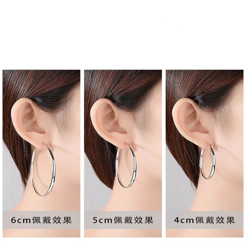 316L Edelstahl 3-6CM Schneidbare Creolen für Damen, modisch, gelbgoldfarben, Ohrringe und Ringe, Schmuckgeschenke – Detail 12