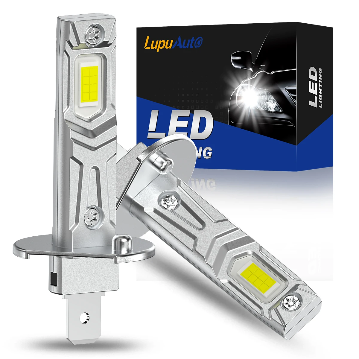 

2pcs Upgrade 20000LM 6500K H1 H3 LED Headlights Bulbs Canbus 1:1 Size 12V 90W Plug and Play Car LED H1 H3 Driving Fog Lamps Kits