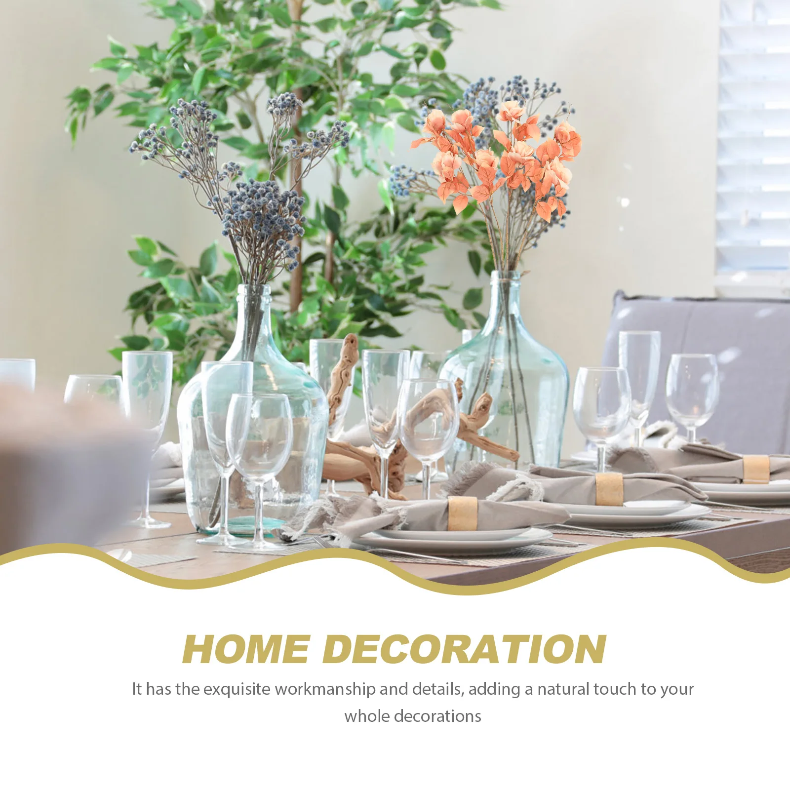 

4 Pcs Artificial Flowers Bulk Hanging Floral Decoration Orchid Lifelike Faux Flowers for Vase Simulated Plant Decor