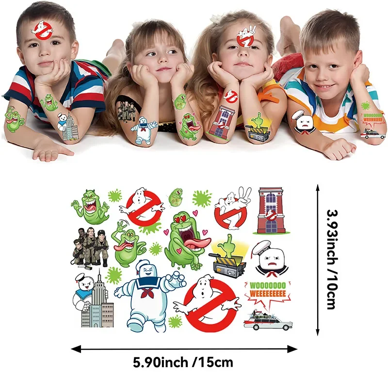 

Ghostbuster Tattoo Sticker Personalized Photo Tattoo Stickers Upload Image for Custom Body Art Couples/Family Memorial Gifts