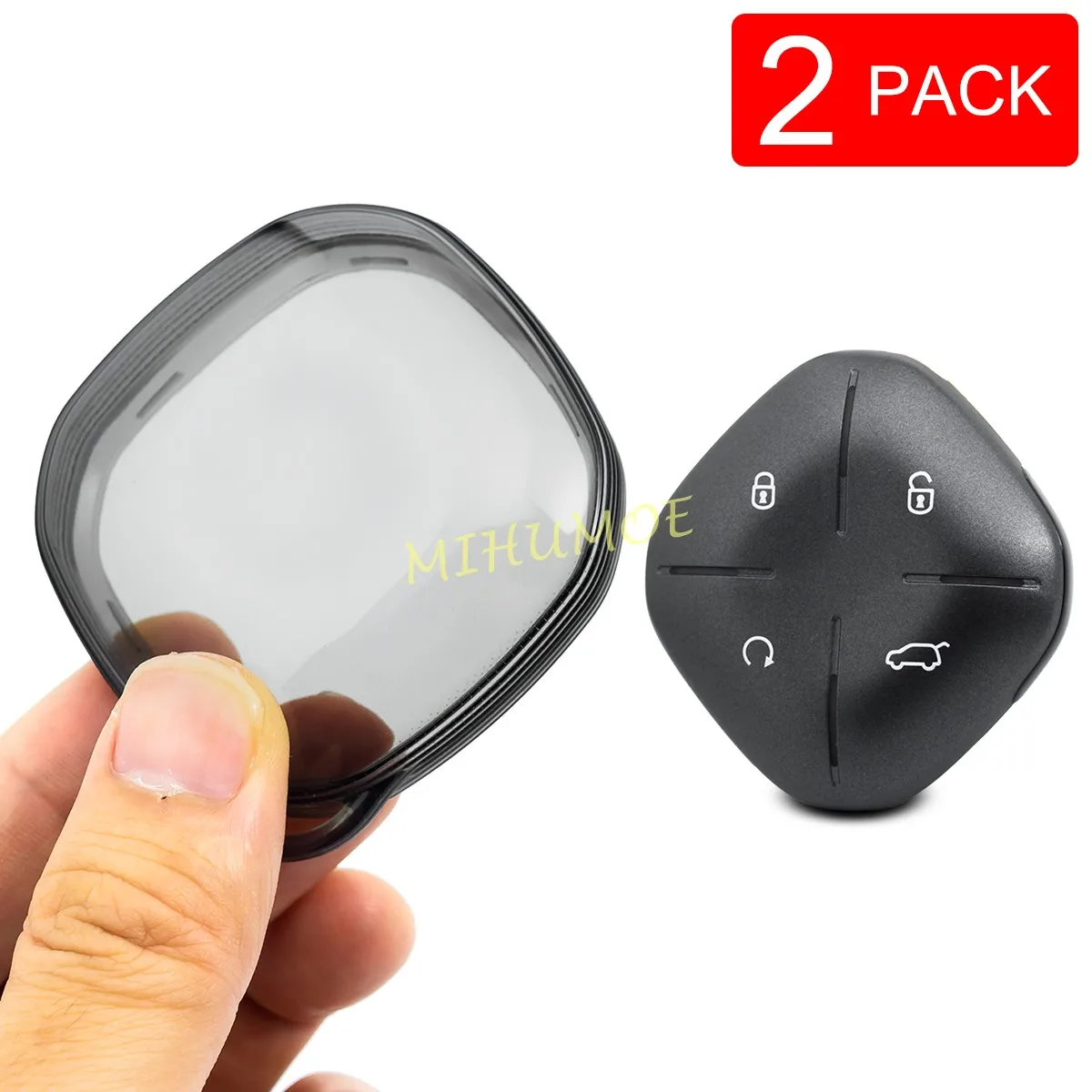 حافظة مفتاح بعيد شفافة غطاء شل ل Jetour Dashing 2022 2023 2024 2025 2 قطعة أسود/واضح اكسسوارات السيارات #1