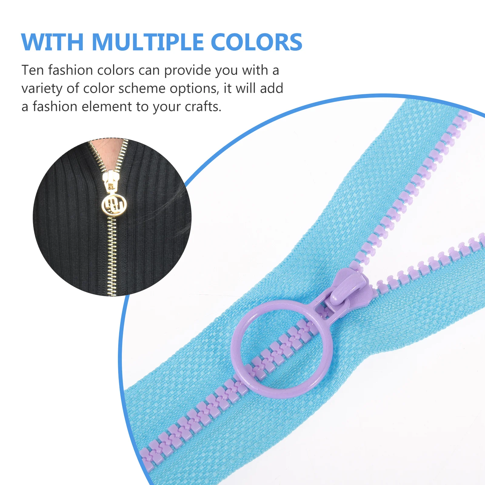 

BEBEMOKO 10pcs Invisible Zipper for Clothing Resin Plastic Sewing Fasteners Bulk Pants Shirt Garment Repair Replacement