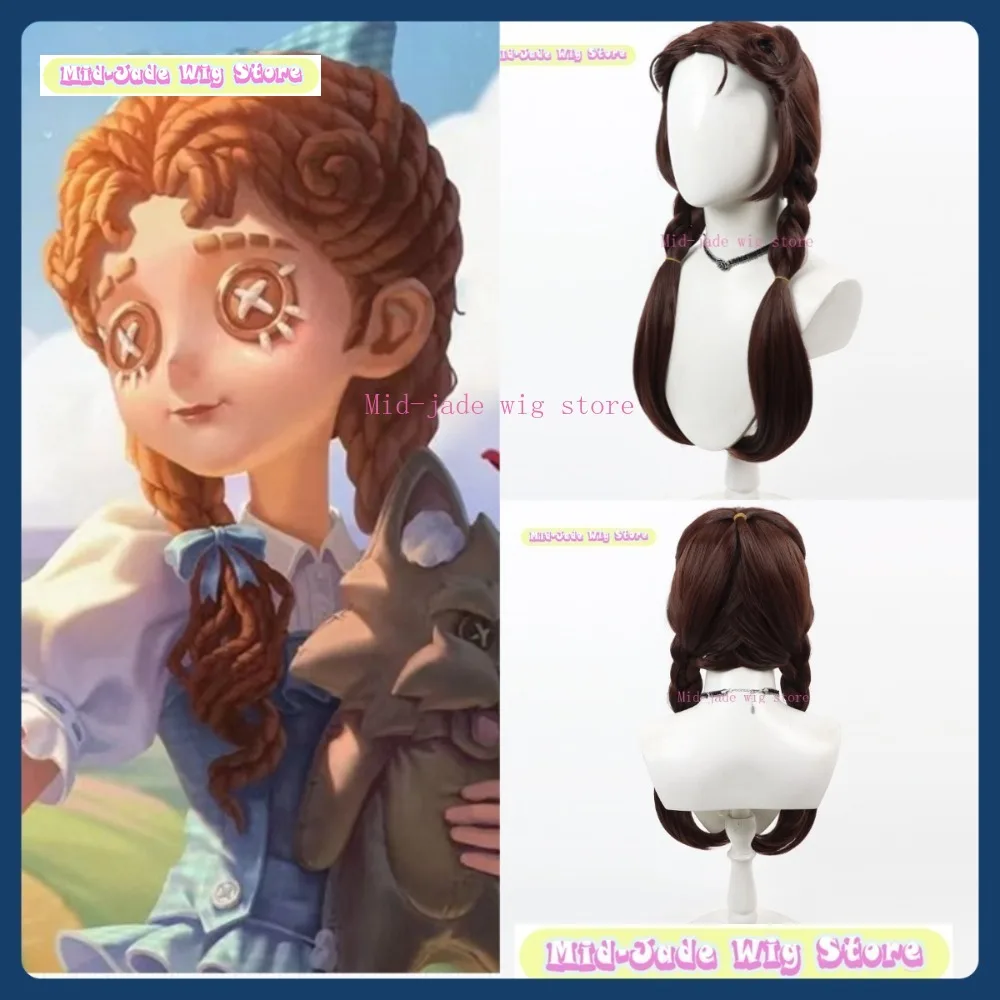 Peluca de jade medio tienda Identity V niña Dorothy Cosplay peluca Anime juego de rol pelo sintético accesorios de disfraces de Halloween