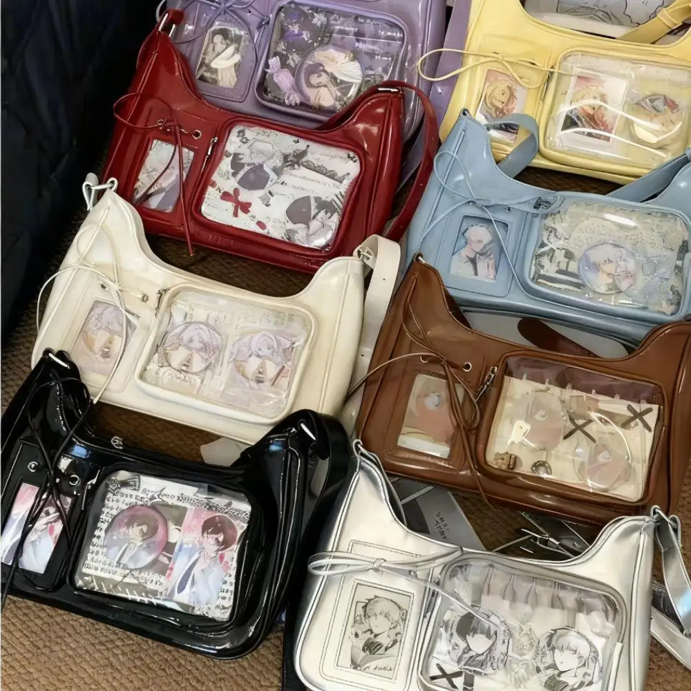 

Y2K Bag Cute Bow Ita Bag Girl Transparent Dolls Bag Messenger Bag Women Fashion Shoulder Crossbody Bag Tote Bag Lolita Handbag