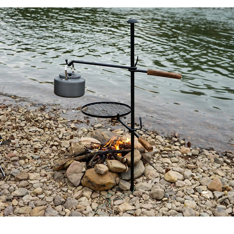 Swivel Grill 360 Adjustable Camp Grill Grate Portable Grill Rack for Camping Cooking Barbecue