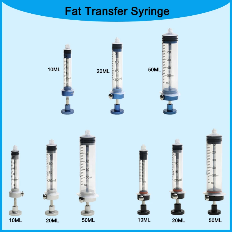 

Liposuction Vacuum Aspirator Syringe Autoclavable Fat Harvesting Transplantation Kit Fat Transfer Tools