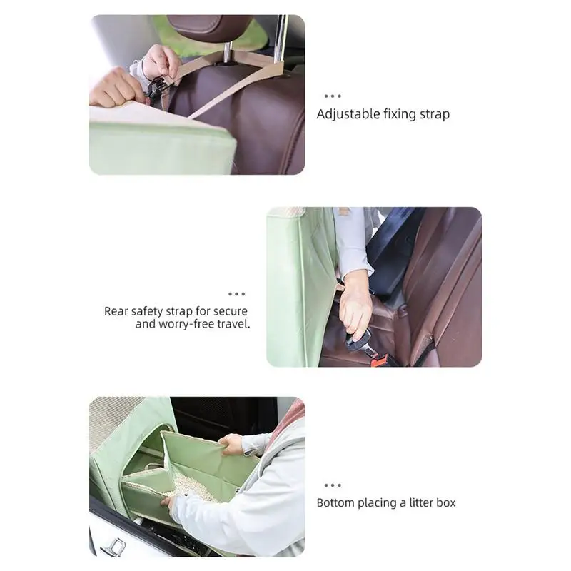 Dog Carrier For Car Portable Dog Car Seats Carrier Bag Breathable Mesh Dog Booster Car Seat Travel Bag Carrier For Small Dogs