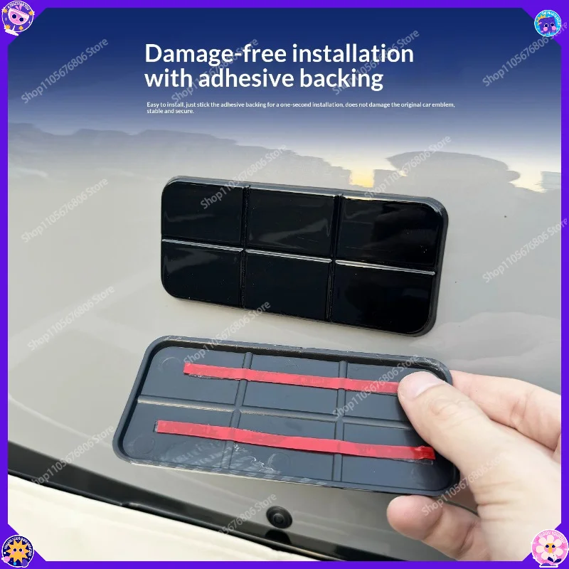 Blackened Steering Wheel Front Car Emblem Black Warrior Decor Mod Accessory For Geely Galaxy E5 EX5