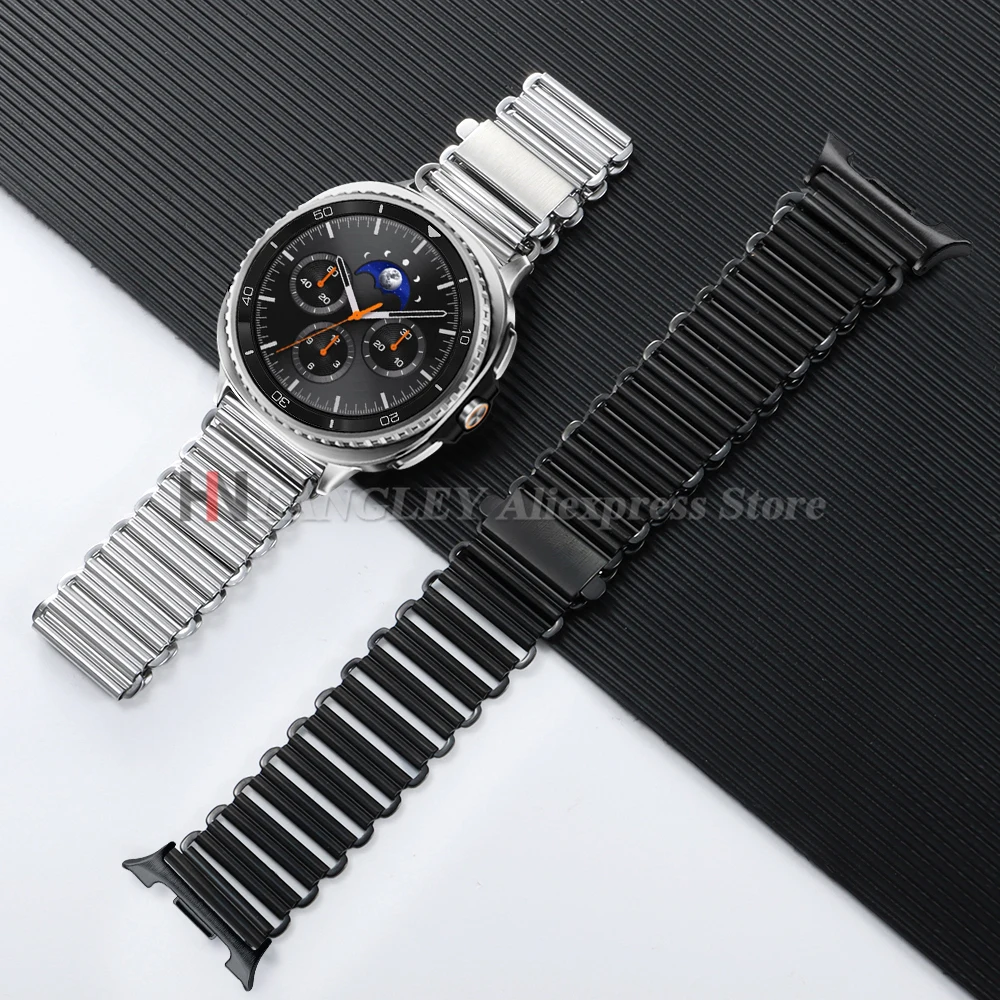 High Quality Stainless Steel Watch Strap For Samsung Galaxy Watch 8 40 44mm Metal Bonklip Band For Galaxy 8 Classic 46mm Belts