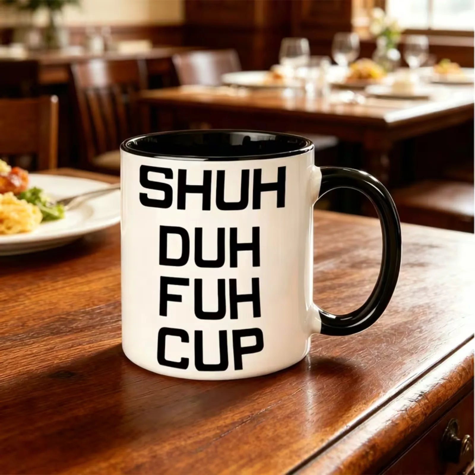 2D Printed Funny Sarcastic Quote Ceramic Coffee Mug, Novelty Gag Cup, Humorous Office Drinkware Gift for Friends Coworkers