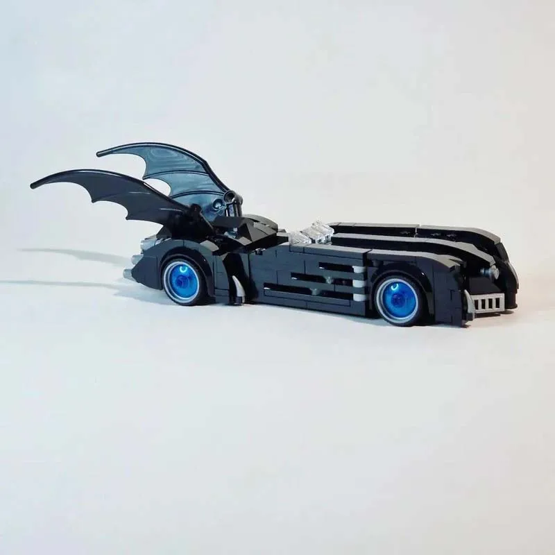 Voiture de sport chauve-souris modulaire, modèle de Champion de vitesse, briques de construction MOC, technologie, cadeaux de vacances, jouets à assembler pour enfants, costume
