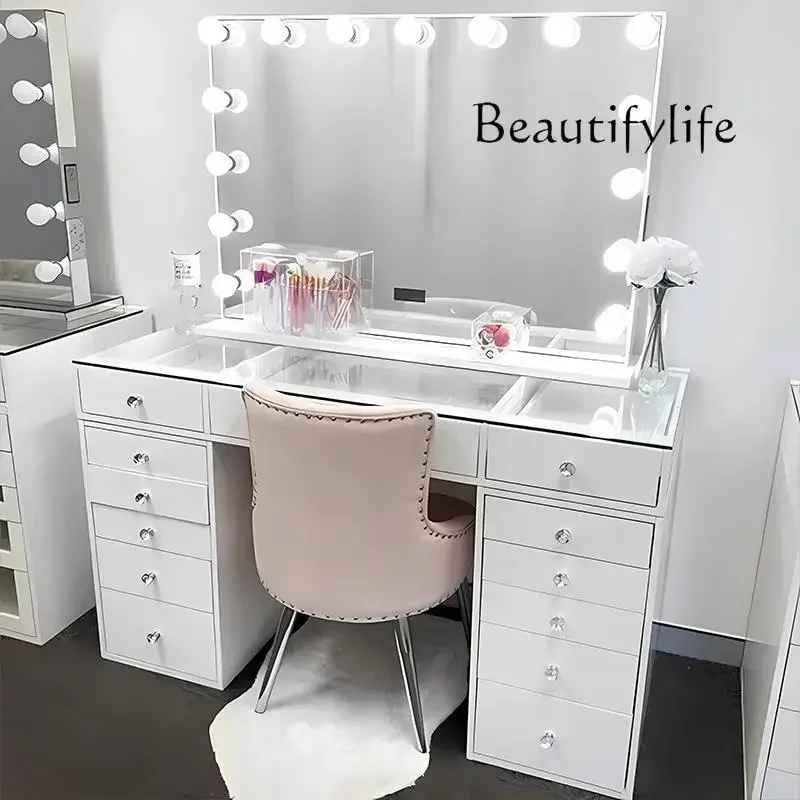 Makeup table special black fashion American white dresser commercial chest storage bridal shop