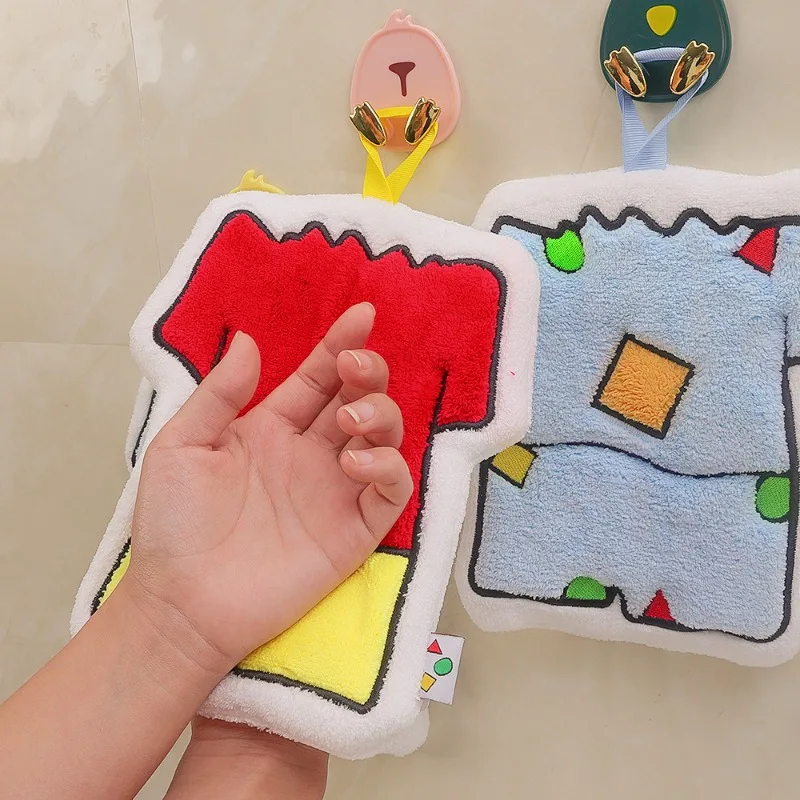 3/1PCS Cartoon Hand Towels Wipe Microfiber Hand Dry Towel for Children Kids Soft Absorbent Hand Cloth Kitchen Bathroom Supplies