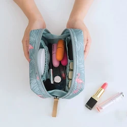 Mini borsa cosmetica Flamingo tinta unita borsa da viaggio per articoli da toeletta borsa per il trucco di bellezza Cactus borsa per cosmetici Organizer offerta speciale