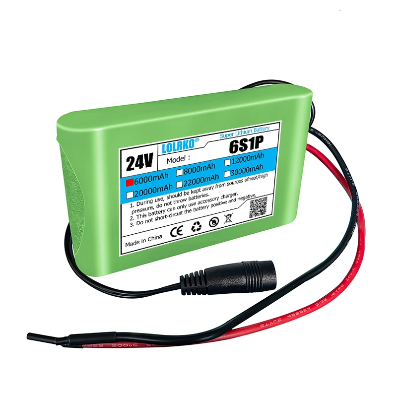 6S1P 25.2V 6000mAh Lithium-ion Rechargeable Battery Pack, Suitable for Power Supply of Electric Toys, Electronic Products, etc