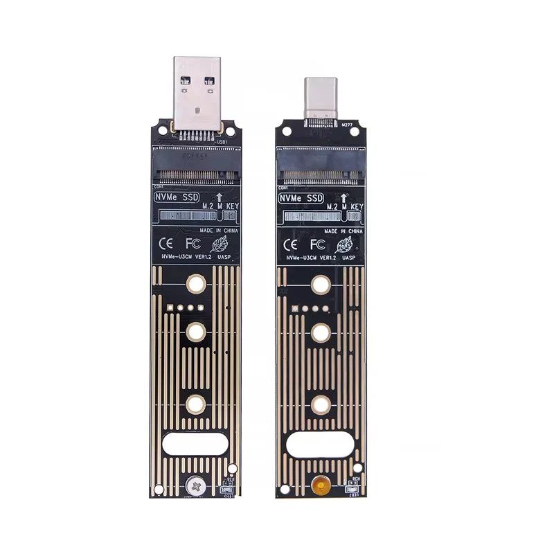 NVME PCIE M Key 2230/2242/2260/2280 SSD NVME para USB TYPE-A/TYPE-C Conversor M2 SSD Adaptador NVMe Chassi M.2 para USB3.1 Habitação
