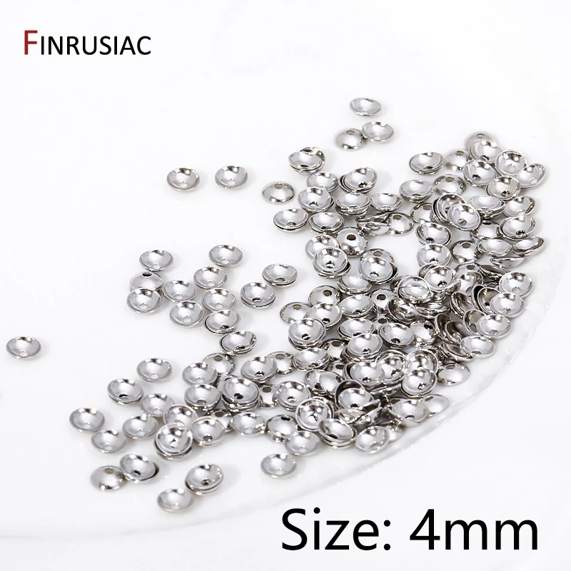 3/4mm 14K vergoldetes Messing Runde Perlenkappen passend, Perlenendkappen für Schmuckherstellung Handarbeiten Spacer Bead Caps DIY Zubehör – Detail 18